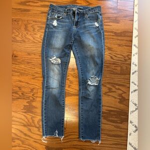 Articles Of Society Distressed Dark Blue Women's Jeans